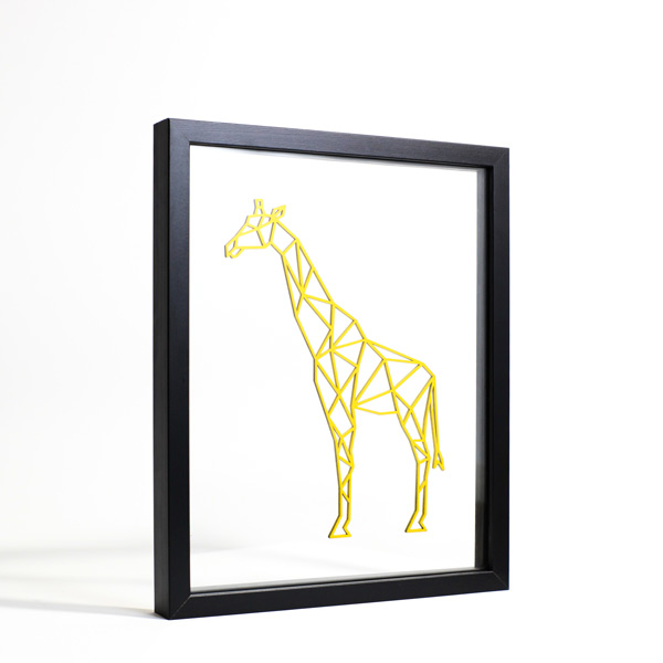 Girafe - Cadre design et géométrique chambre d'enfant Ornaté
