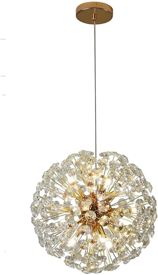 Modern crystal ball LED chandelier with chrome finish, adjustable height, and elegant raindrop design.