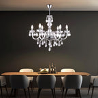 Maison Ornate Baroque Crystal Chandelier with Clear PVC, 6xE14, luxurious sparkling lighting fixture.