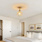 Maison Ornate Gold Crystal Ceiling Light Modern E27, elegant gold chandelier with crystal accents.