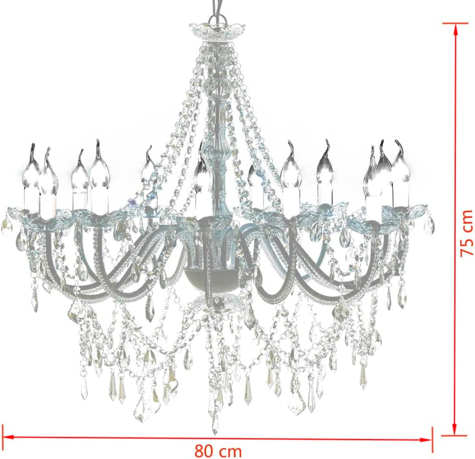 Venetian Baroque Chandelier 12 Lights 1600 Crystals