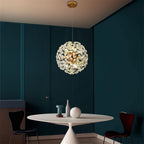 Maison Ornate Modern Crystal Ball LED Raindrop Chrome Chandelier, elegant and contemporary lighting centerpiece.