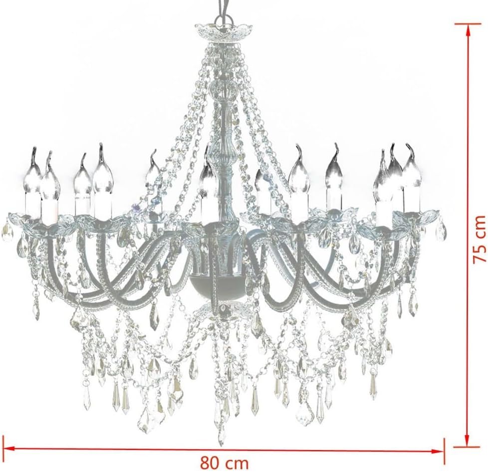 Venetian Baroque Chandelier 12 Lights 1600 Crystals