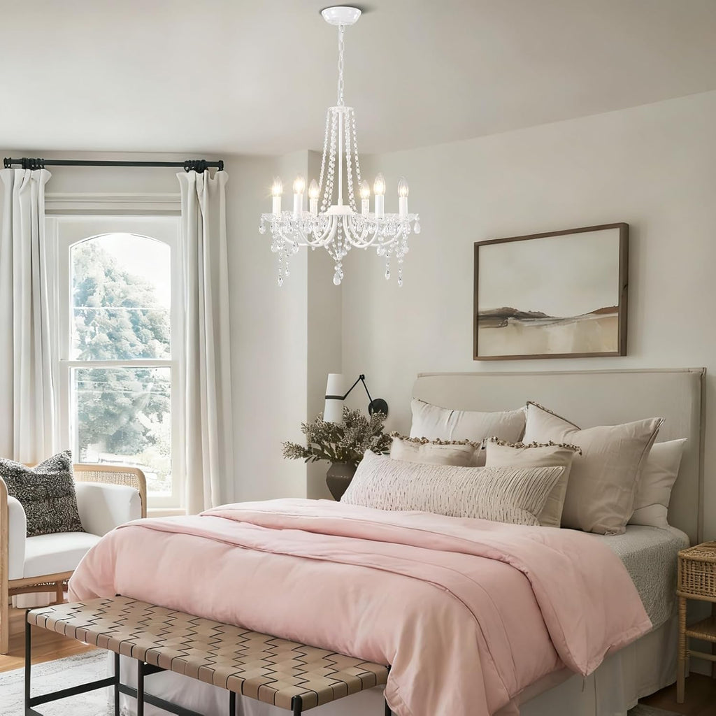 Maison Ornate Crystal Hallway Chandelier with elegant metal structure, modern style, sparkling crystal accents.