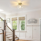 Maison Ornate Modern Crystal Ball Chandelier with sparkling crystals, ideal for living room or bedroom ceilings.