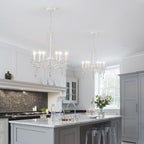 Two Maison Ornate Crystal Hallway Chandeliers with intricate detailing and sparkling crystal accents.
