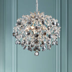 Maison Ornate Modern Crystal Ball Raindrop Chandelier with crystal accents and adjustable suspension.