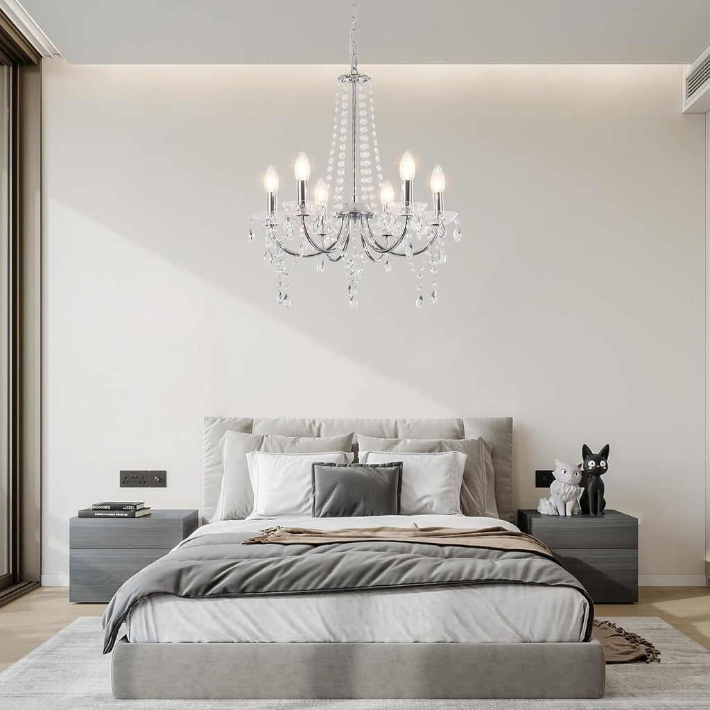 Maison Ornate Modern Vintage Style Crystal Hanging Light: elegant chandelier with intricate crystals and vintage-inspired design.