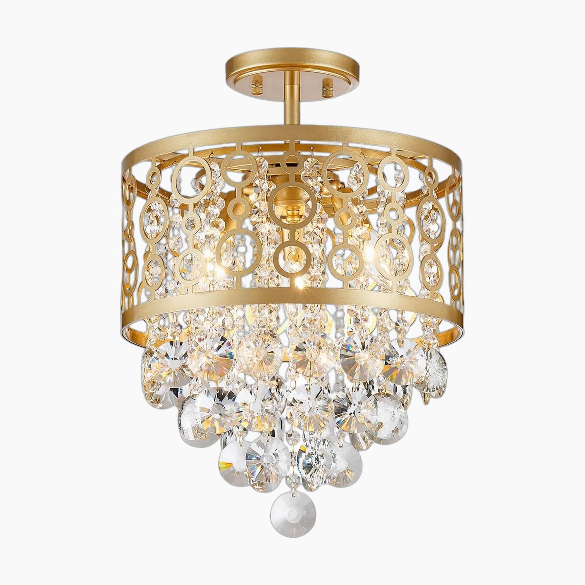 Modern Gold Crystal Dining Room Chandelier