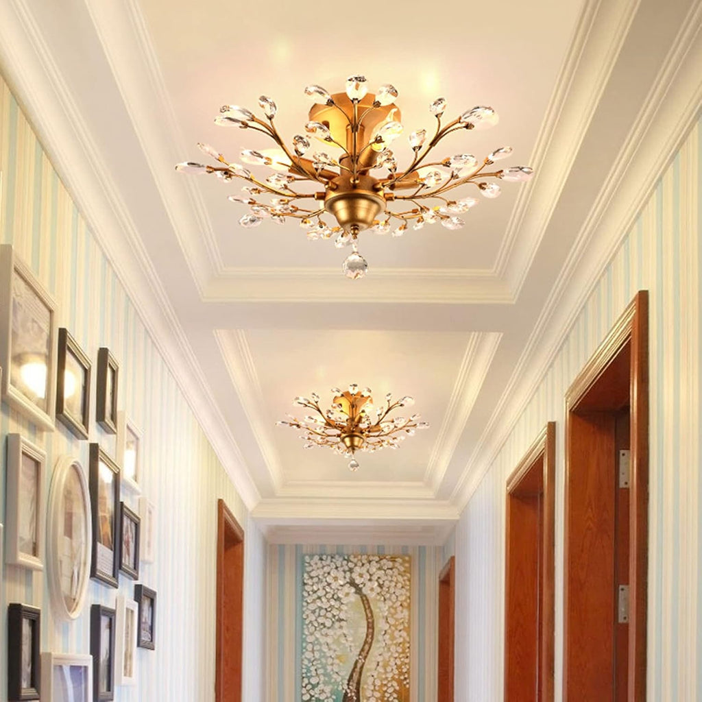 Pair of Maison Ornate K9 Crystal Chandeliers in Gold Black Silver Vintage, elegant ceiling light fixtures.