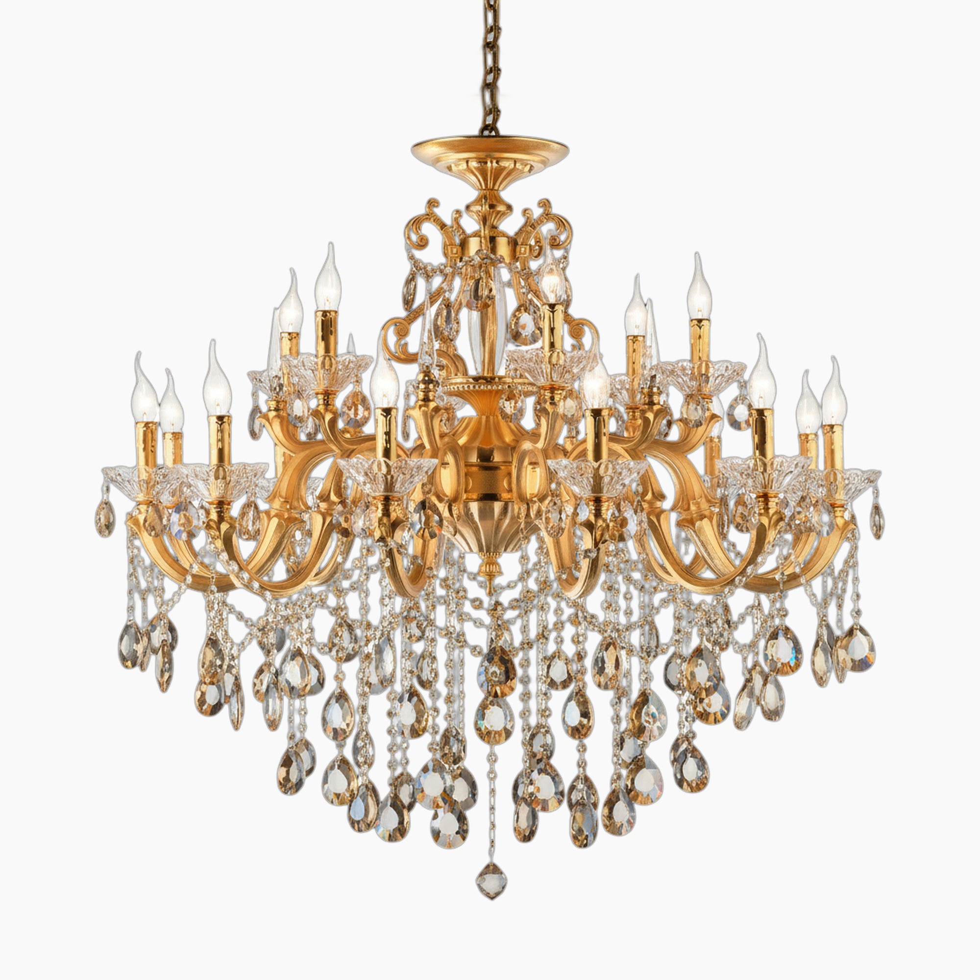 Baroque Crystal Chandelier with Modern LED Lighting