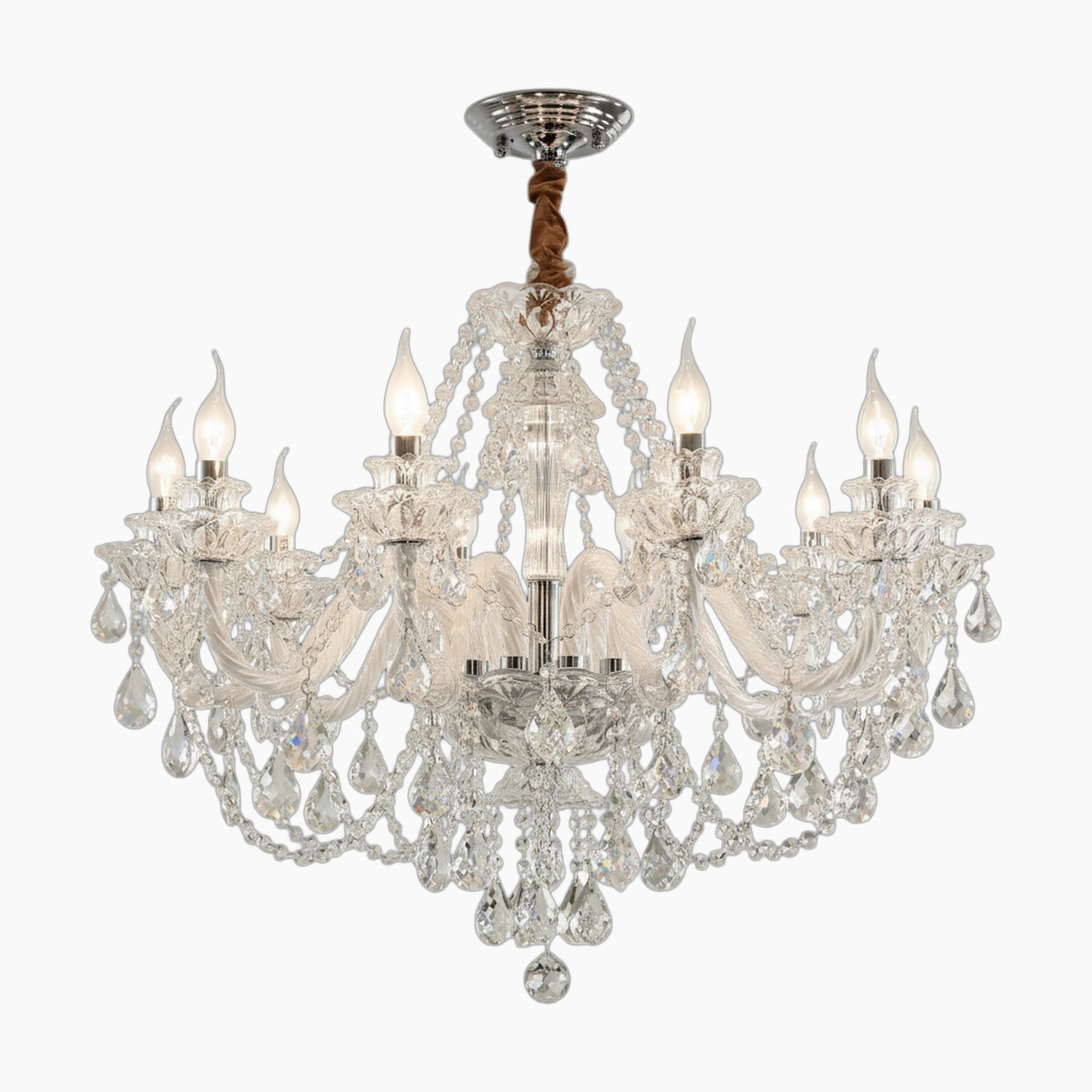 Elegant 6-Arm Crystal Dining Room Chandelier