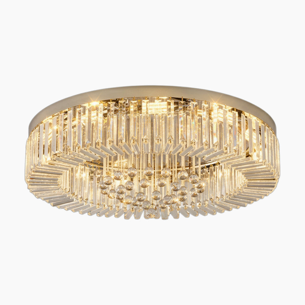 Crystal Chandelier with LED Rings Modern Design