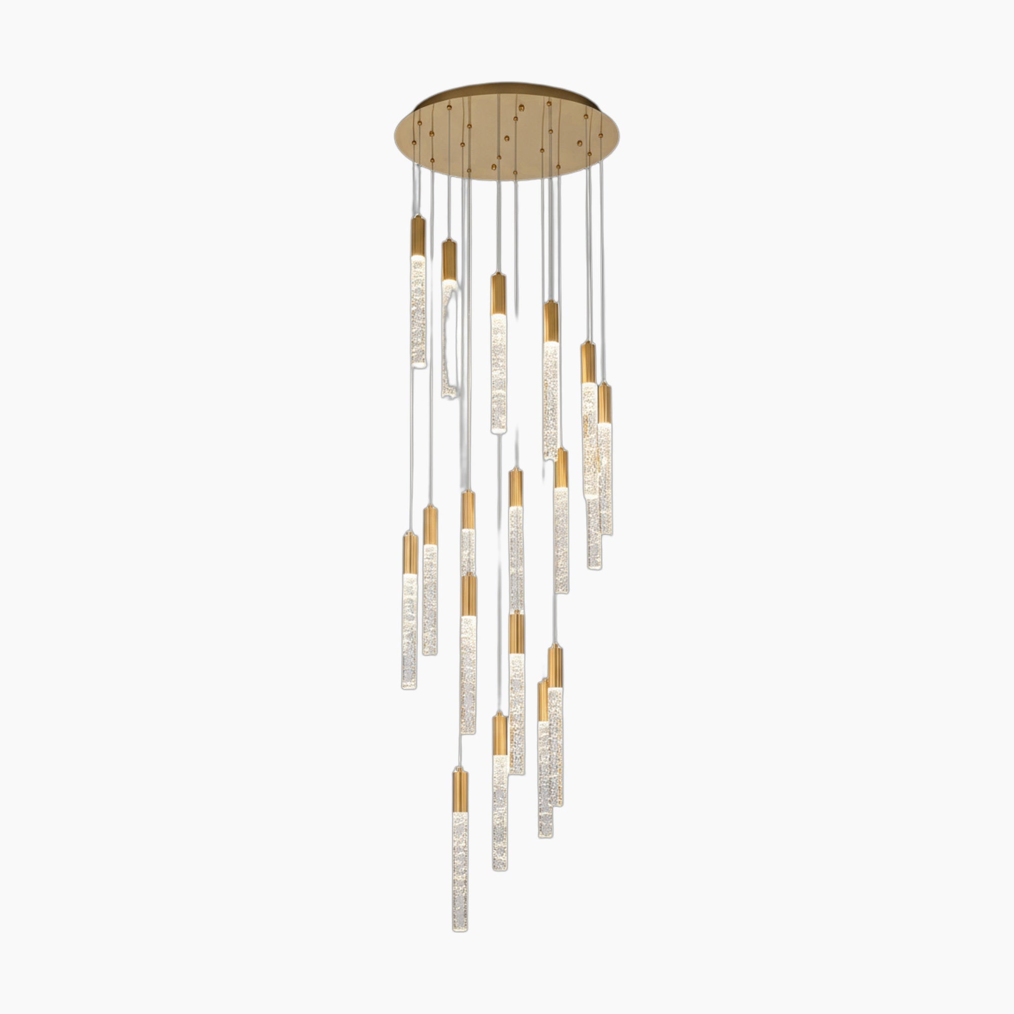 Elegant Cylindrical Crystal Hanging Light