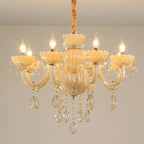 Baroque Crystal Chandelier with Ornate Pendants