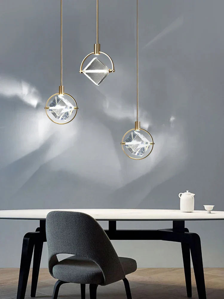 Maison Ornate Luxurious Nordic Postmodern Crystal Bedroom Chandelier, elegant crystals and gold accents shine overhead.