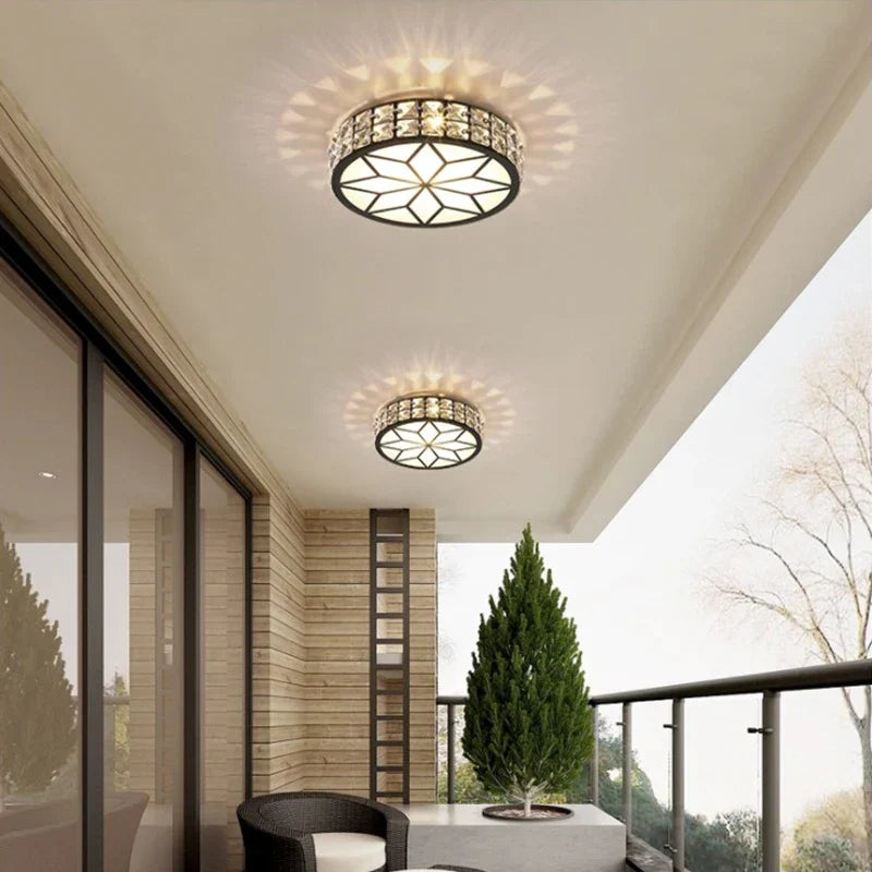 Pair of Maison Ornate Art Deco Crystal Chandelier Nordic Gold Black Ceiling lights showcased.