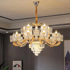 Baroque Crystal Chandelier with Detailed Interior