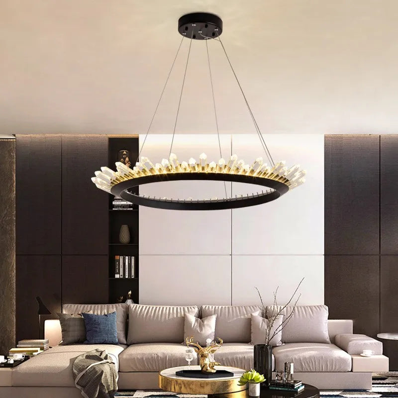 Maison Ornate Nordic Luxury Crystal Bedroom Chandelier, post-modern style, elegant crystal design.
