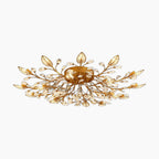 Art Deco LED Iron Crystal Branch Chandelier