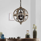 Maison Ornate Art Deco crystal chandelier with solid wood suspension, detailed geometric design, elegant finish.