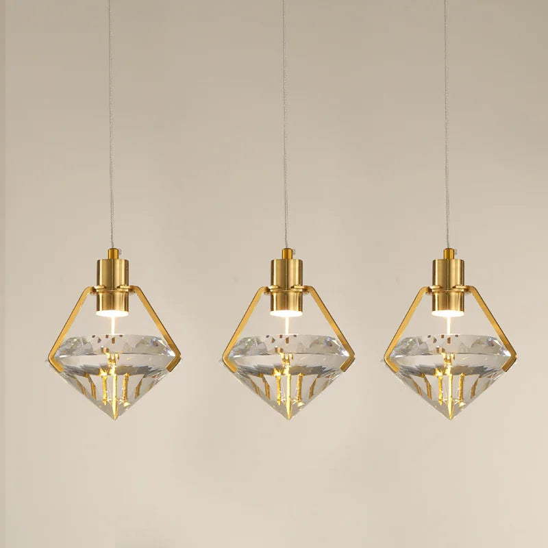 Maison Ornate Modern Crystal Hallway Chandelier with sculptural LED design and contemporary crystal detailing.