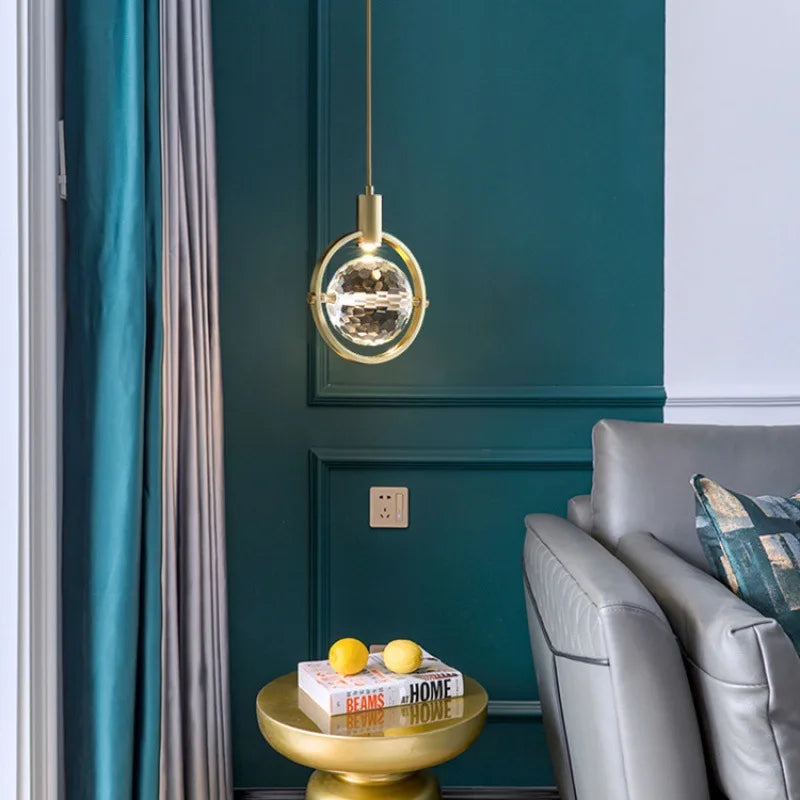 Maison Ornate Elegant Crystal Chandelier, postmodern design, gold and crystal details for bedrooms.