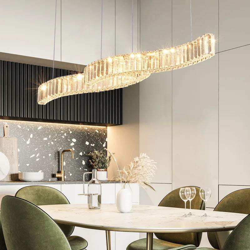 Modern Simple Design Crystal Chandelier with LED