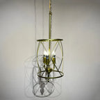 Retro Black Gold Crystal Triple Pendant Light