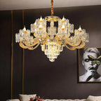 Baroque Crystal Chandelier with Detailed Interior