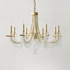 Nordic Modern Gold Ring Baroque Crystal Chandelier