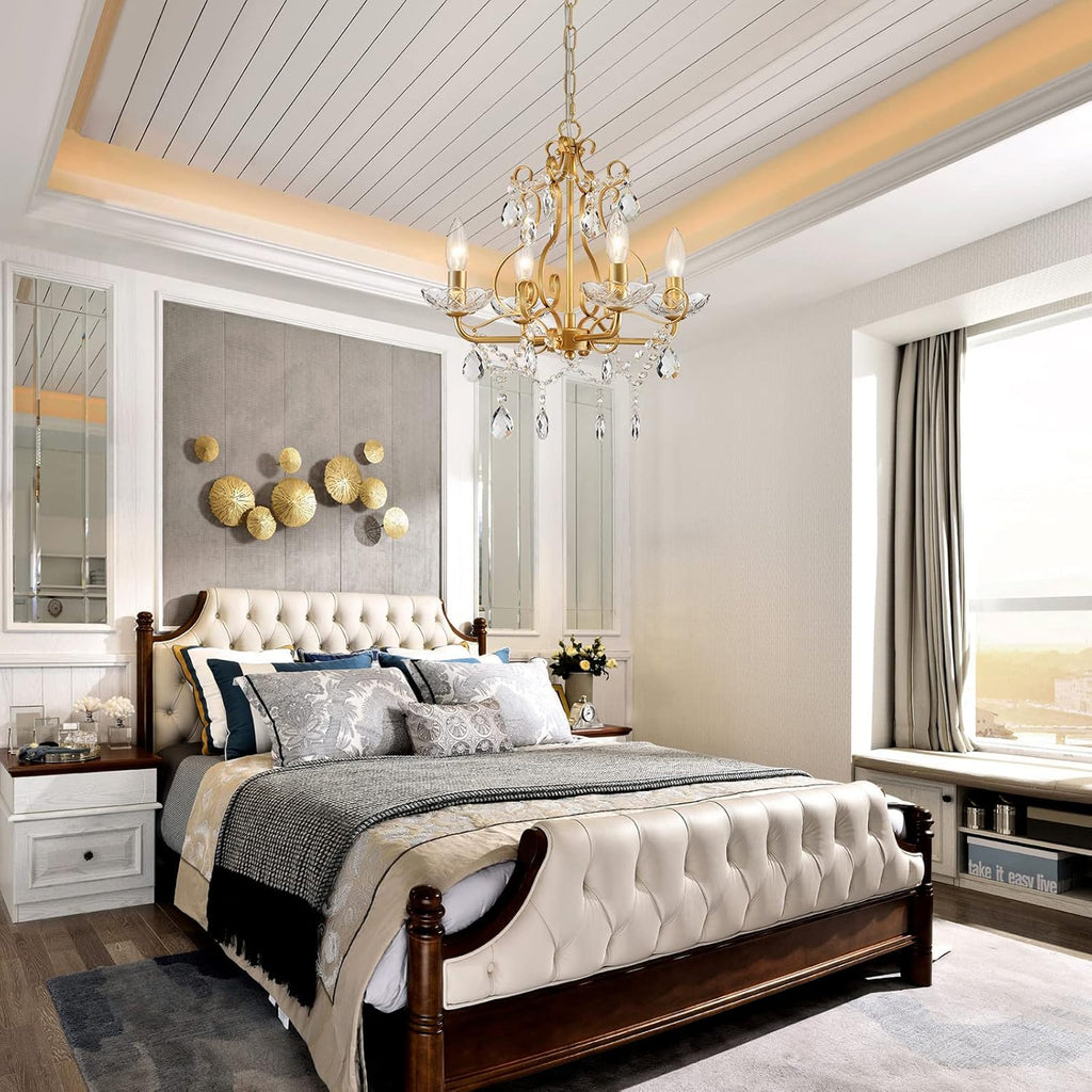 Maison Ornate Modern Crystal Chandelier with elegant glass shape, sparkling crystals, and sleek design.