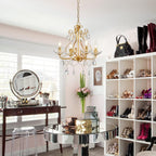 Maison Ornate Modern Crystal Chandelier with elegant glass shapes, dazzling design, and sparkling detail.