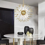 Maison Ornate Large Hanging Crystal Chandelier featuring cascading crystals and elegant metalwork, radiating luxurious ambiance.