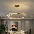 Lustre Led en cristal moderne pour salle à manger salon cuisine chambre plafond suspension lampe or télécommande suspension