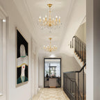 Baroque Crystal Chandelier with Gold Modern Design by Maison Ornate, elegant lighting centerpiece.