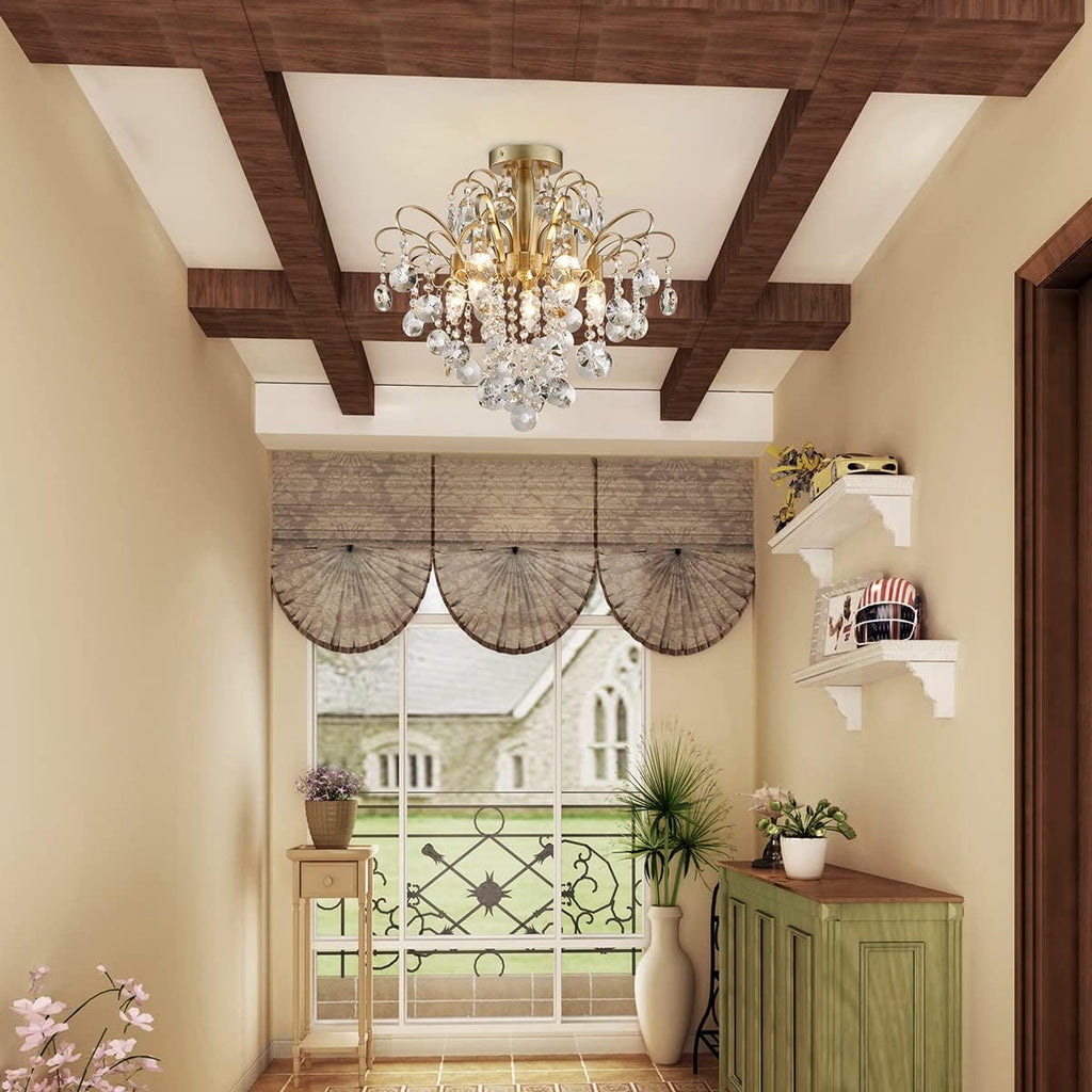 Maison Ornate Modern Alloy Steel Crystal Chandelier featuring intricate detailing and elegant, shimmering crystal elements.