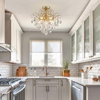 Maison Ornate Modern Interior Alloy Steel Crystal Chandelier with intricate steelwork and sparkling crystal accents.