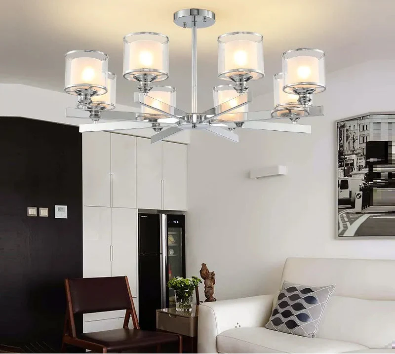Maison Ornate Modern Glass Crystal Chandelier with Elegant Suspension, contemporary style and stunning detail.