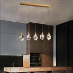 Maison Ornate Modern LED Crystal Chandelier with hanging teardrops, elegant geometric illumination.