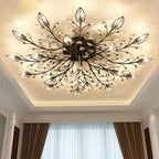 Lustre moderne nordique lustres de plafond lumière LED cristal salon salle à manger chambre luxe branche