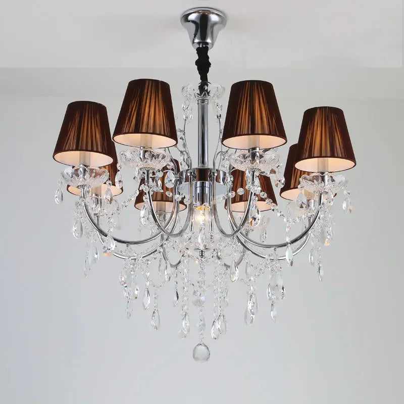 Lustre pampilles cristal moderne coloré