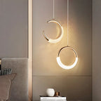 Modern Crystal Chandelier with gold accents, soft LED-compatible glow highlights elegant fixture design.