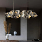 Maison Ornate Industrial Crystal Chandelier with LED, geometric design, modern illumination, crystal accents.