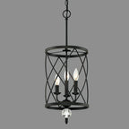 Retro Industrial Chandelier Ceiling Lamp Vintage Crystal Table Light Black Gold E14 Kitchen Headlight Three Heads Pendant Lamp