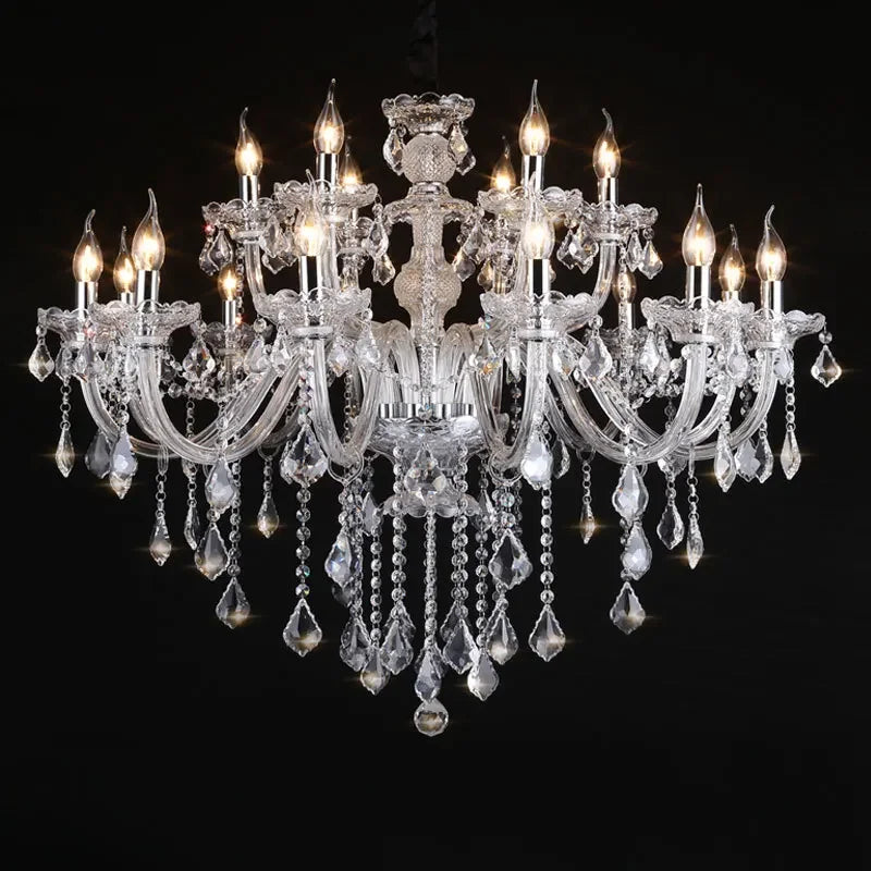 European Crystal Chandelier with Tassels for Living Room Bedroom