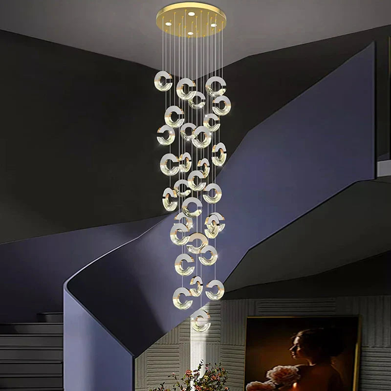 Modern Elegant Crystal Hanging Pendant Light