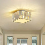 Maison Ornate Modern Crystal Hallway Chandelier features LED lighting and elegant, warm crystal glow.