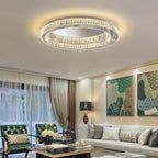Maison Ornate Golden Postmodern Crystal Chandelier with sparkling shades, elegant gold frame, ceiling mounted.