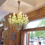 Baroque Crystal Chandelier by Maison Ornate with LED-compatible elegant crystal pendants and accents.